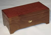Sweet Walnut and Redwood Burl 72 Note Music Box